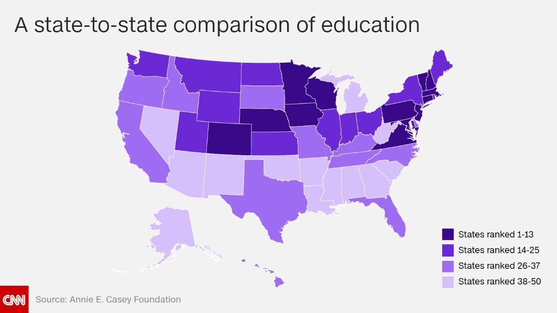 Educational Challenges: Identifying States With Struggling School Systems
